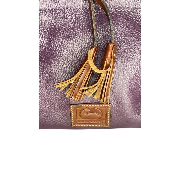 Dooney & Bourke Wakefield Tassel Tote in eggplant leather - Picture 4 of 8